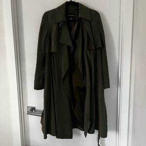 Club Monaco Dark Green Women's Trench Coat